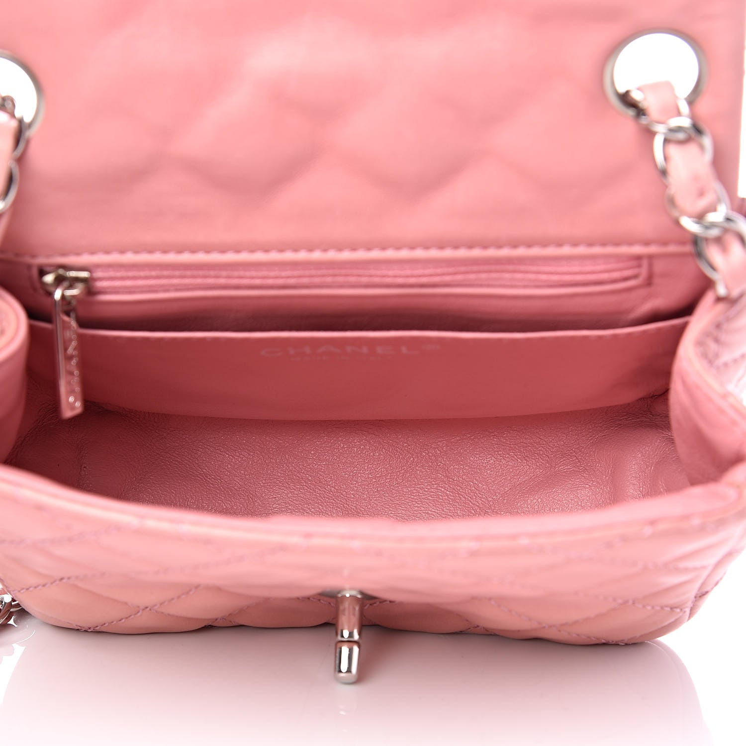 Chanel Lambskin Quilted Mini Square Flap Pink 5 of 13