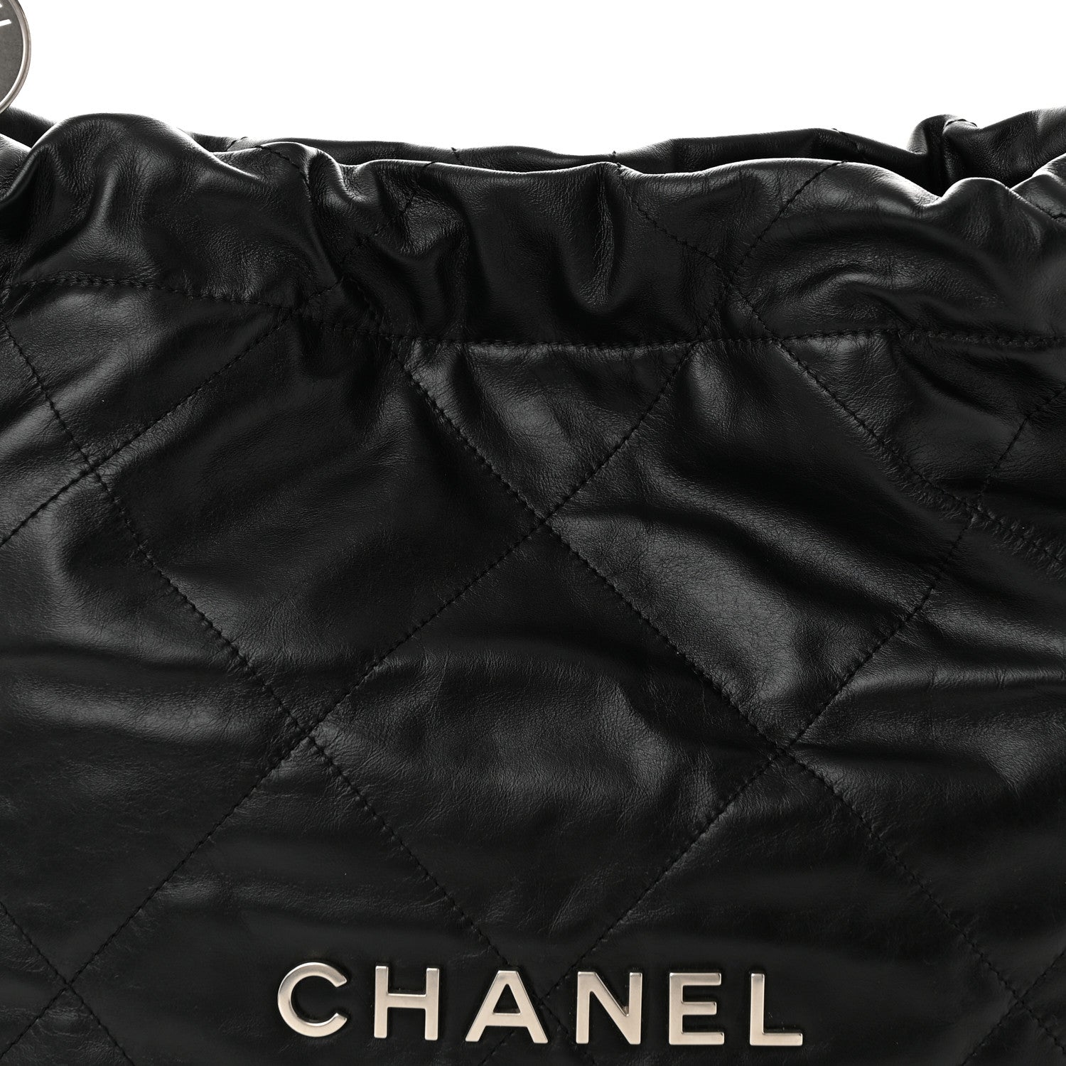 Chanel Shiny Calfskin Quilted Small Chanel 22 Black 9 of 11