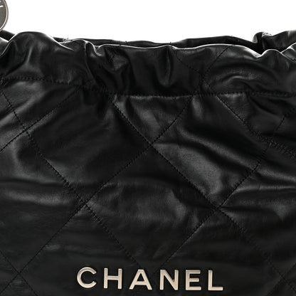 Chanel Shiny Calfskin Quilted Small Chanel 22 Black 9 of 11