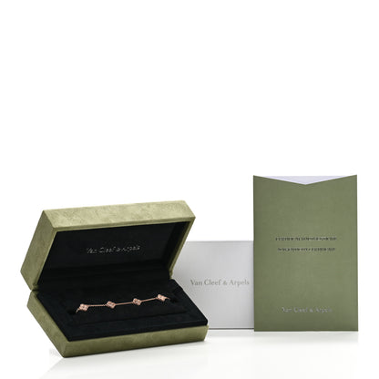 Van Cleef & Arpels 18K Rose Gold 6 Motifs Sweet Alhambra Bracelet 5 of 5