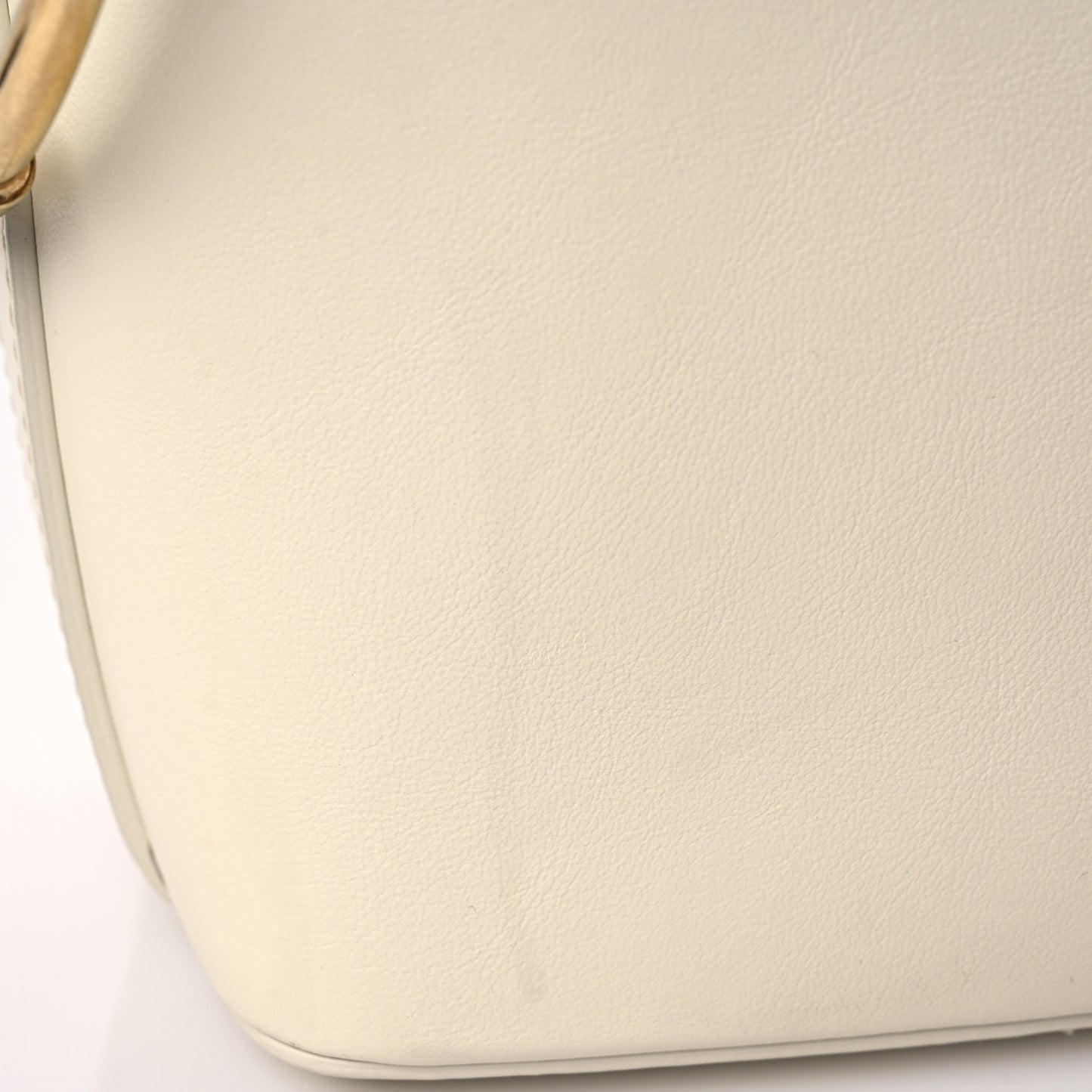 Smooth Calfskin Mini Roy Bucket Bag Natural White
