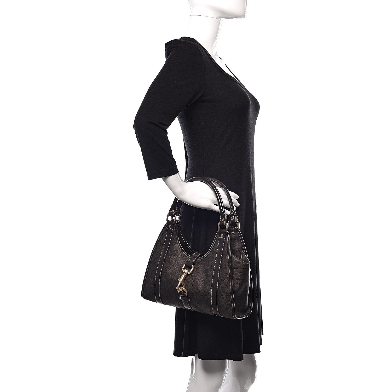 Gucci GG Plus Monogram Small Joy Shoulder Bag Dark Brown 2 of 11