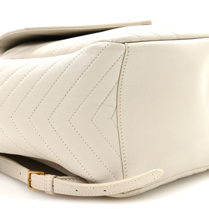 Saint Laurent Lambskin Matelasse Monogram Joe Backpack Cream 8 of 9