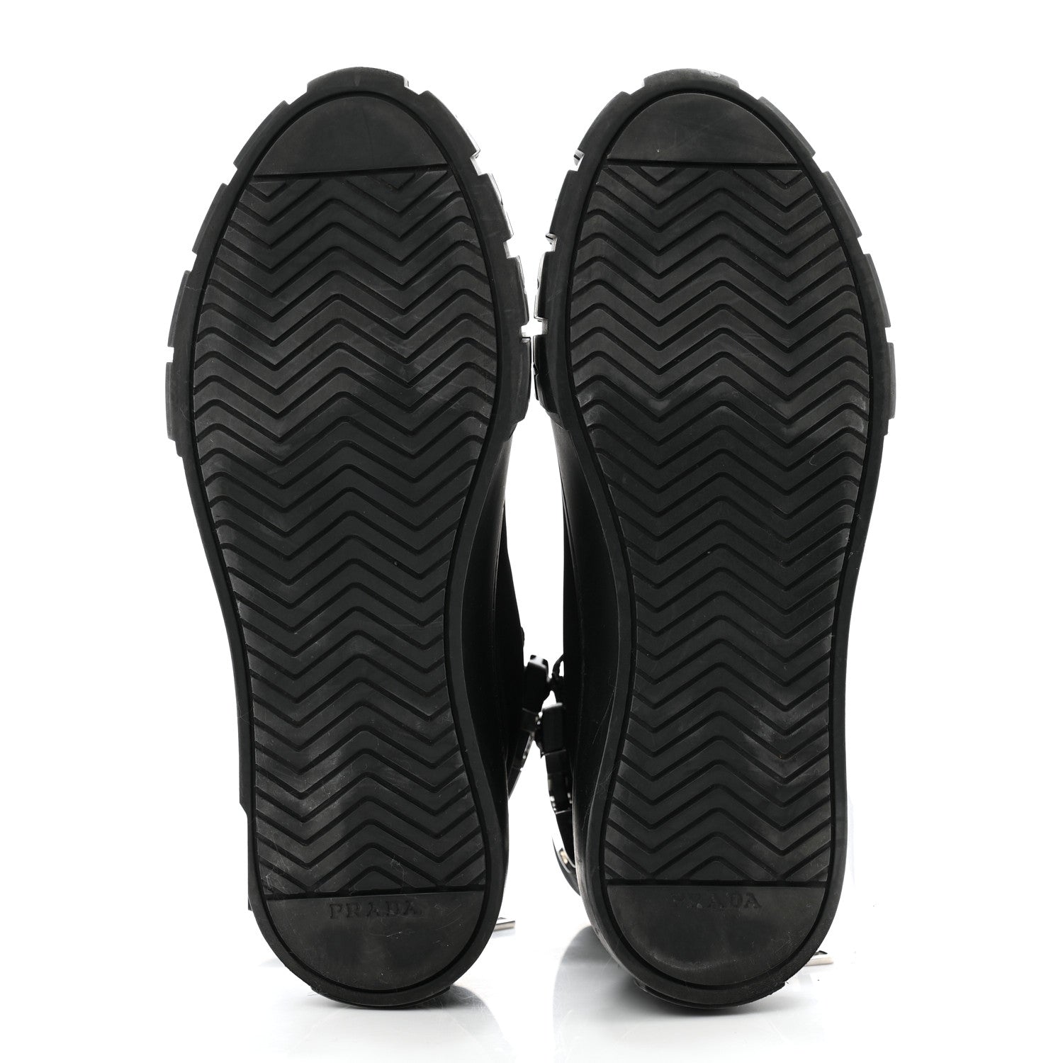 Prada Re-Nylon Gabardine Triangle Womens Wheel Pouch Pocket High Top Sneakers 39 Black 8 of 10