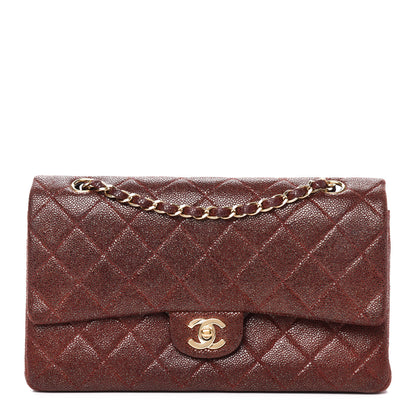 Chanel Iridescent Caviar Quilted Medium Double Flap Burgundy 1 of 13