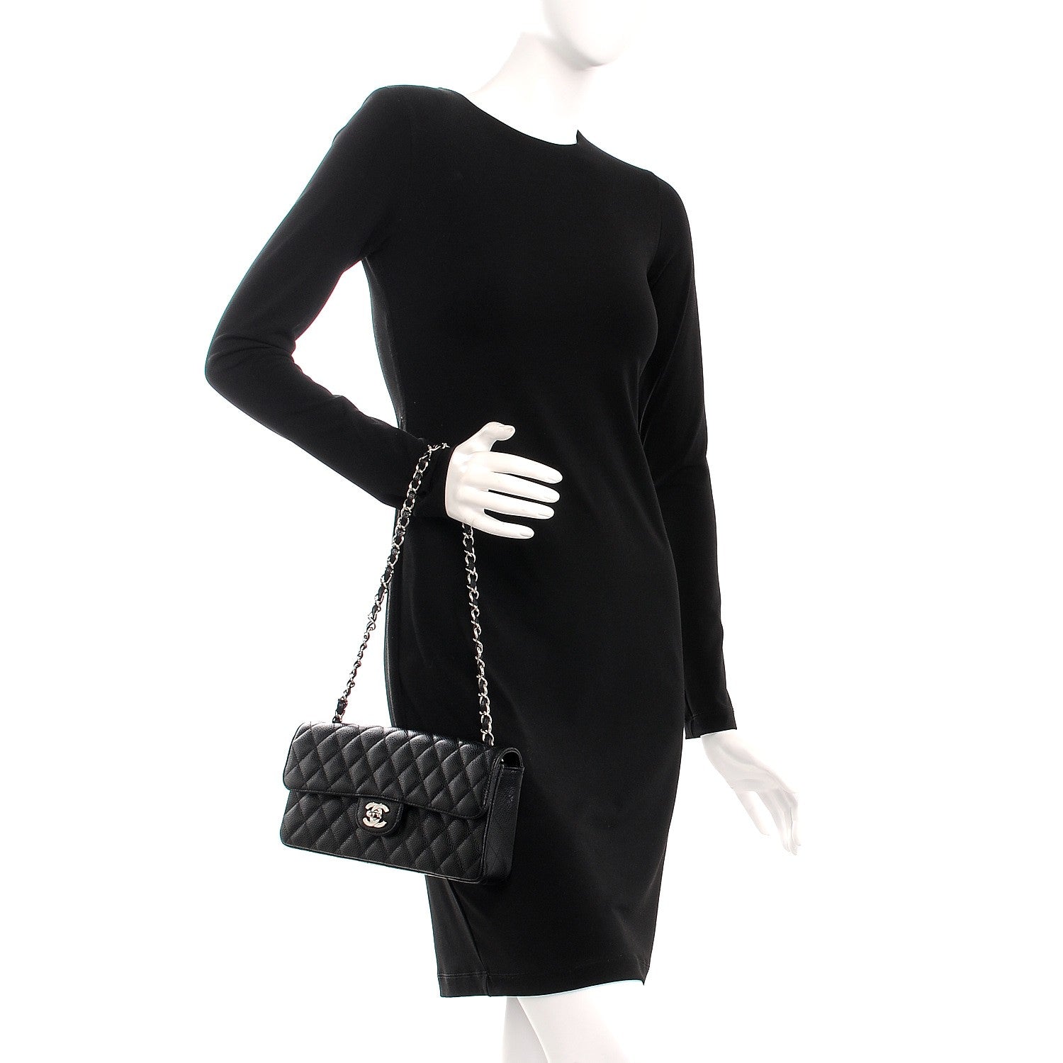 Chanel Caviar Quilted East West Flap Black 2 of 8