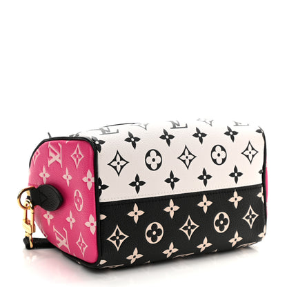 Louis Vuitton Empreinte Monogram Spring in the City Speedy Bandouliere 20 Black White Pink 3 of 8