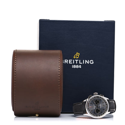 Breitling Stainless Steel Calfskin 42mm Premier B01 Chronograph Automatic Watch Grey AB0118221B1P2 5 of 5