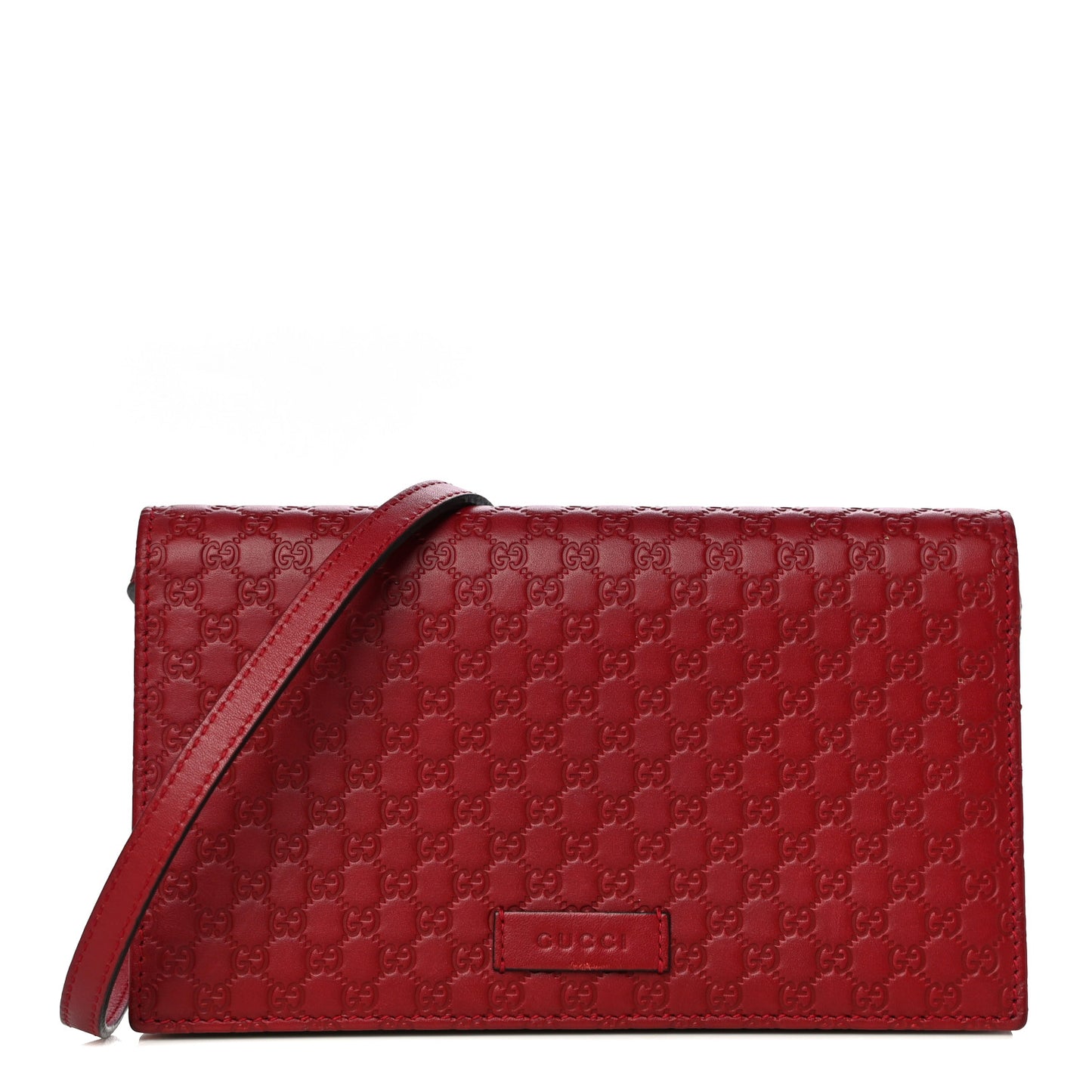 Microguccissima Crossbody Wallet Red