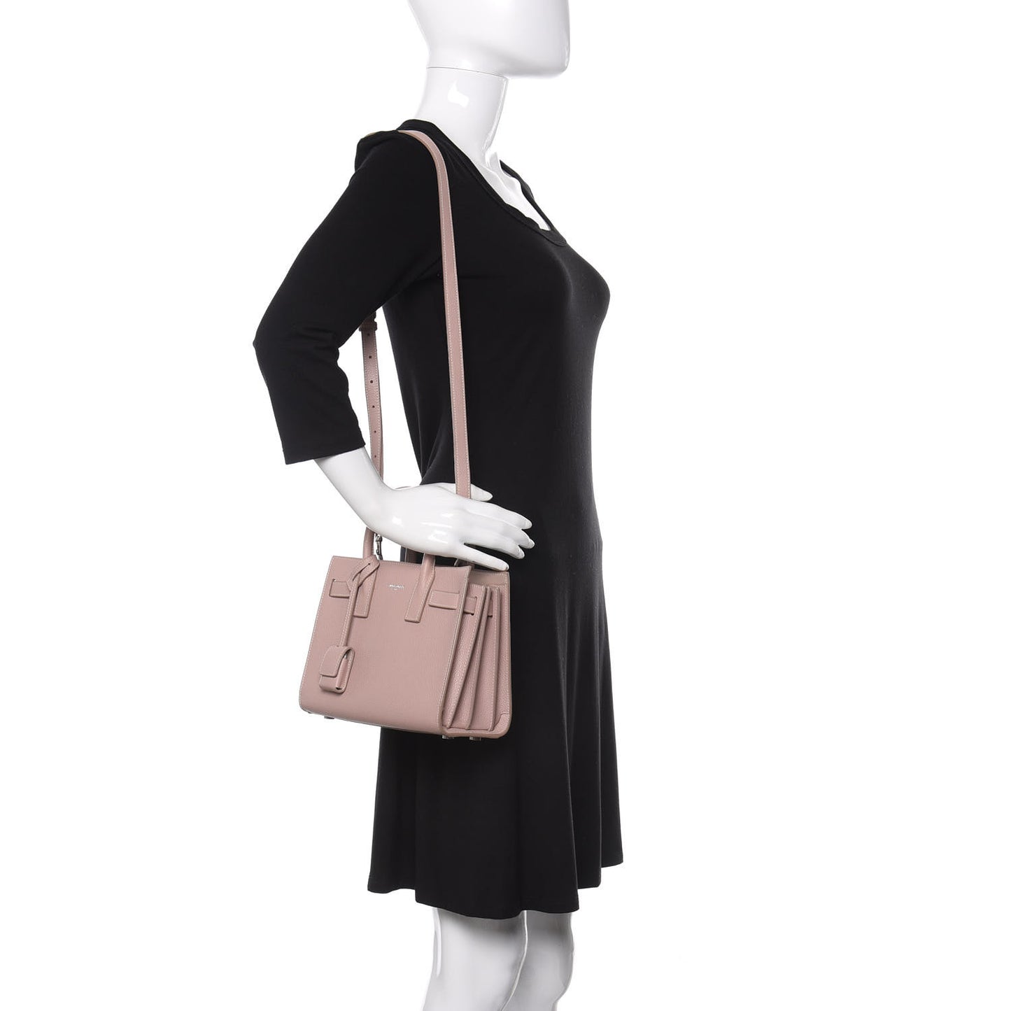 Grained Calfskin Nano Sac De Jour Antique Rose