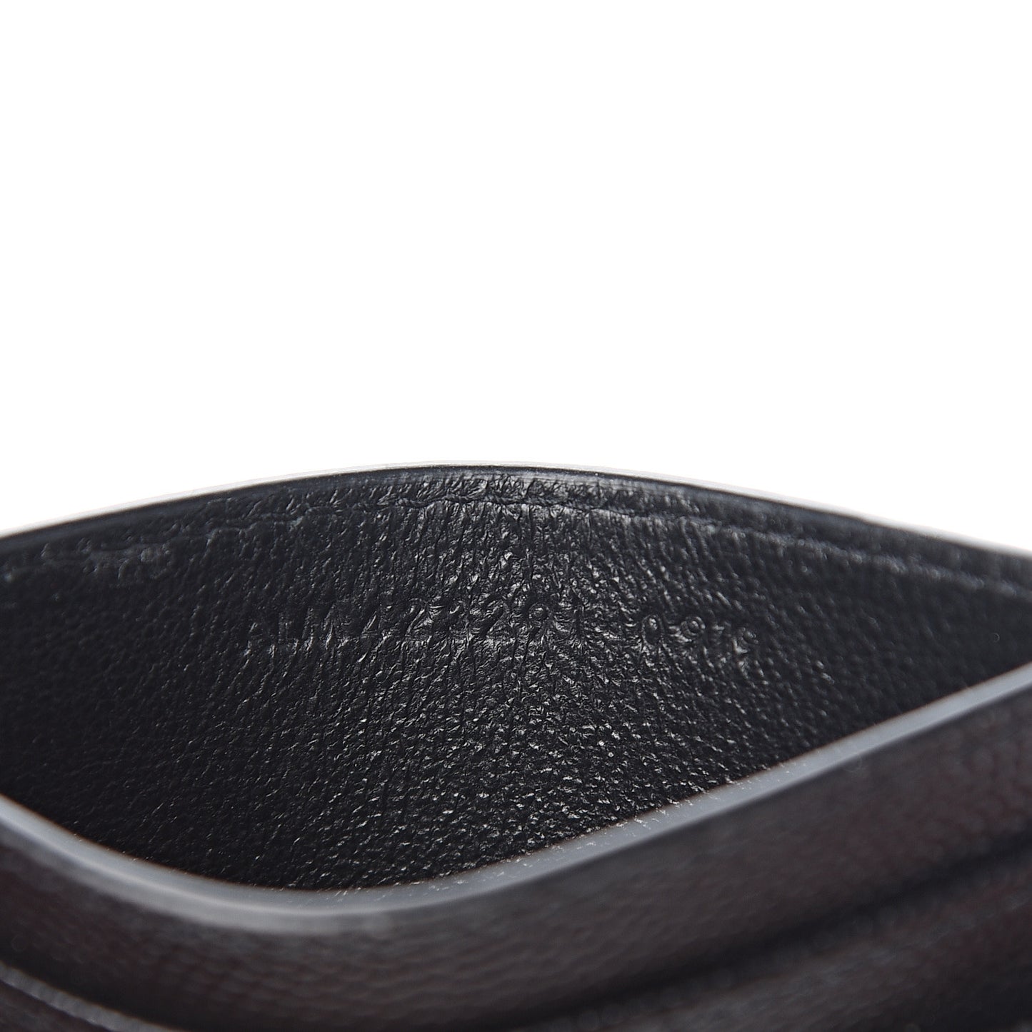 Grain De Poudre Matelasse Chevron Monogram Credit Card Case Black