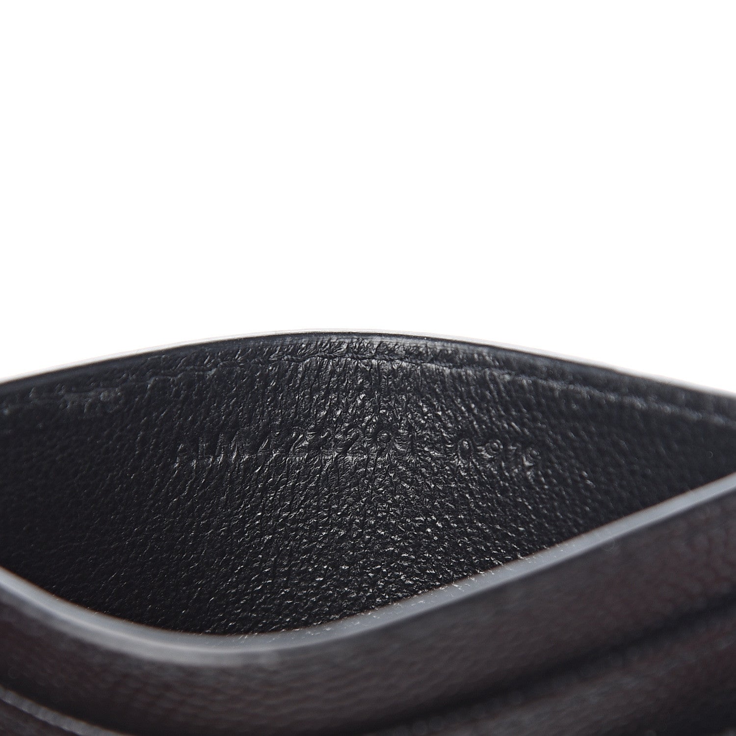 Saint Laurent Grain De Poudre Matelasse Chevron Monogram Credit Card Case Black 6 of 6