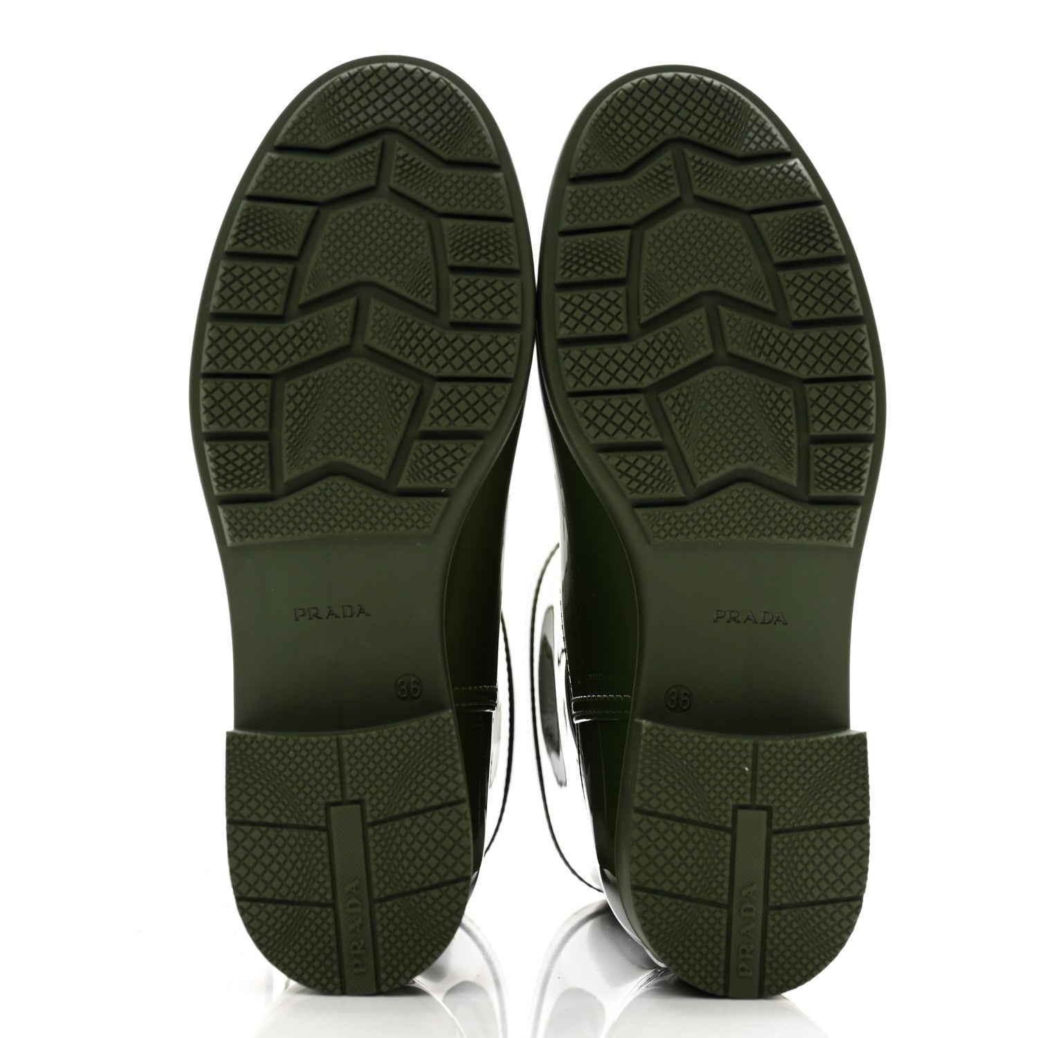 Prada Sport Rubber Metal Triangle Logo Ankle Rain Boots 36 Olivia