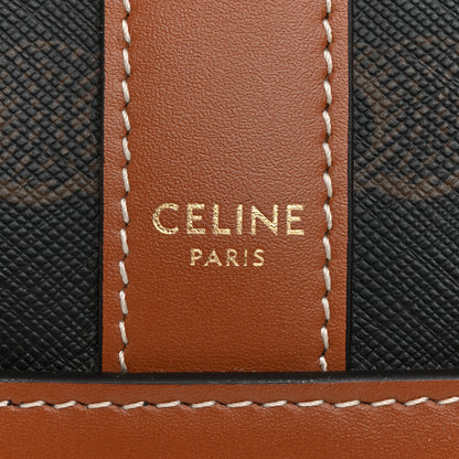 Celine Triomphe Canvas Calfskin Medium Bucket Bag Tan 6 of 10