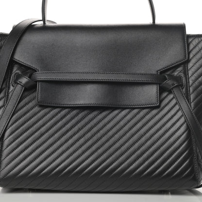 Celine Calfskin Diagonal Quilted Mini Belt Bag Black 16 of 16