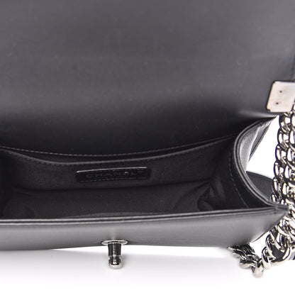 Chanel Calfskin Pearl Tweed Small Boy Flap Black 5 of 12