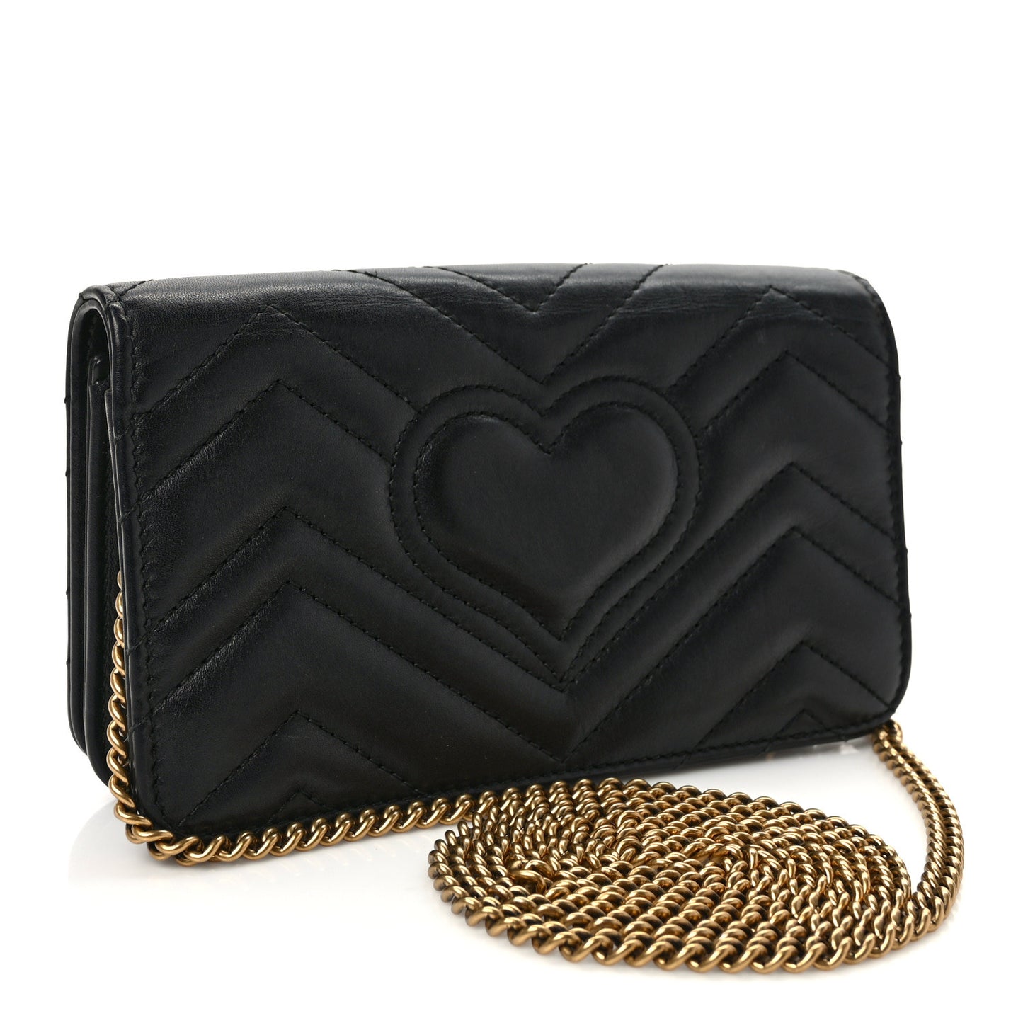 Calfskin Matelasse GG Marmont Mini Bag Black