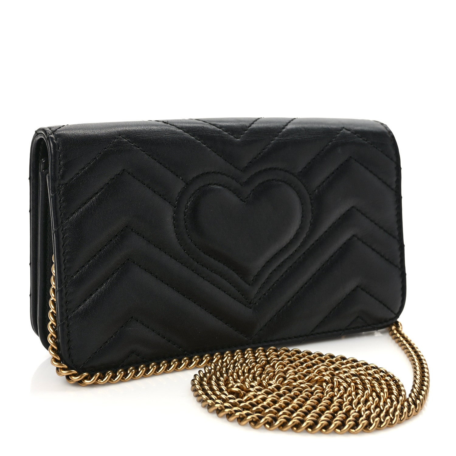 Gucci Calfskin Matelasse GG Marmont Mini Bag Black 3 of 10