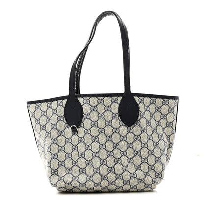 Gucci GG Supreme Monogram Denim Small Totissima Reversible Tote Beige Blue 1 of 16