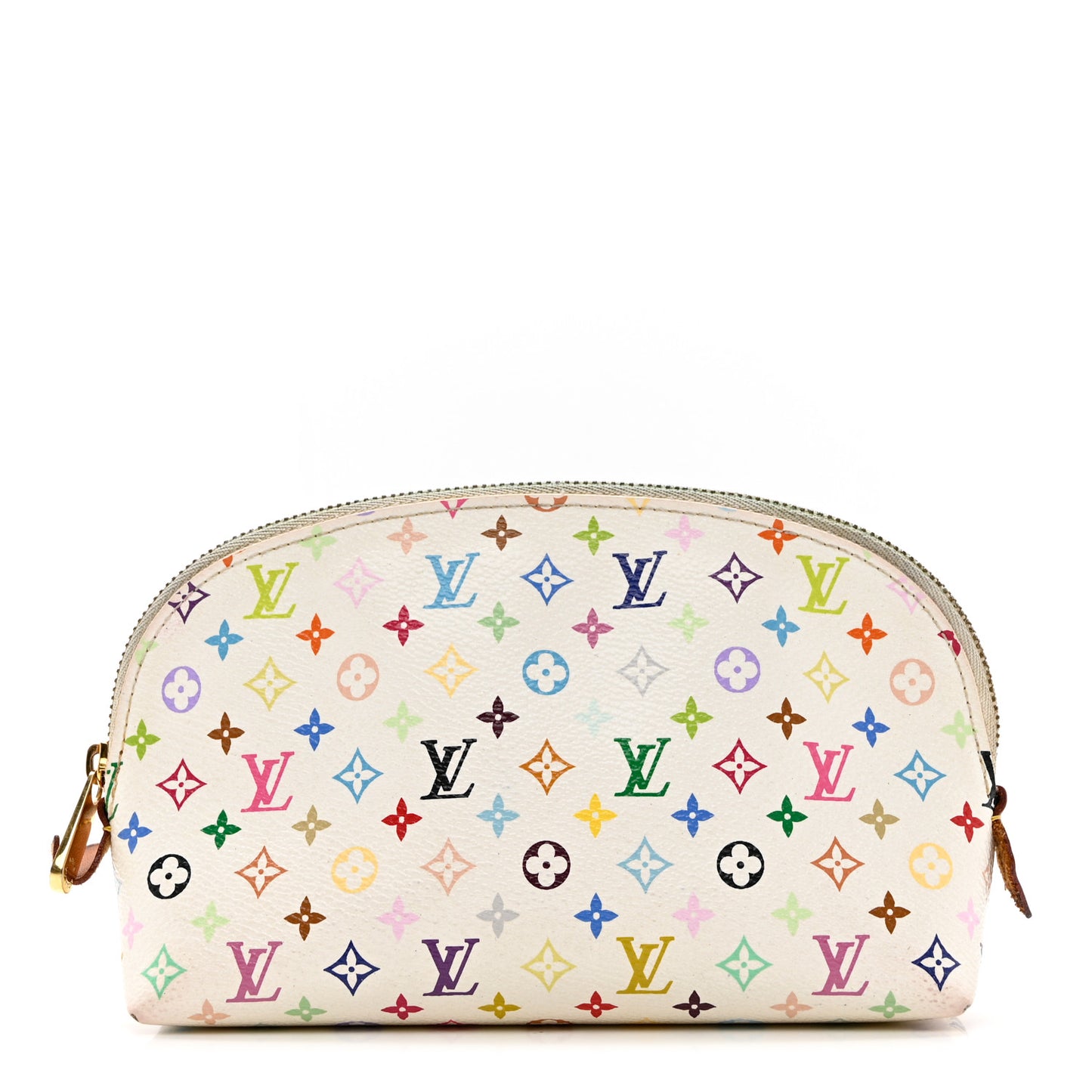 Monogram Multicolor Cosmetic Pouch White Litchi