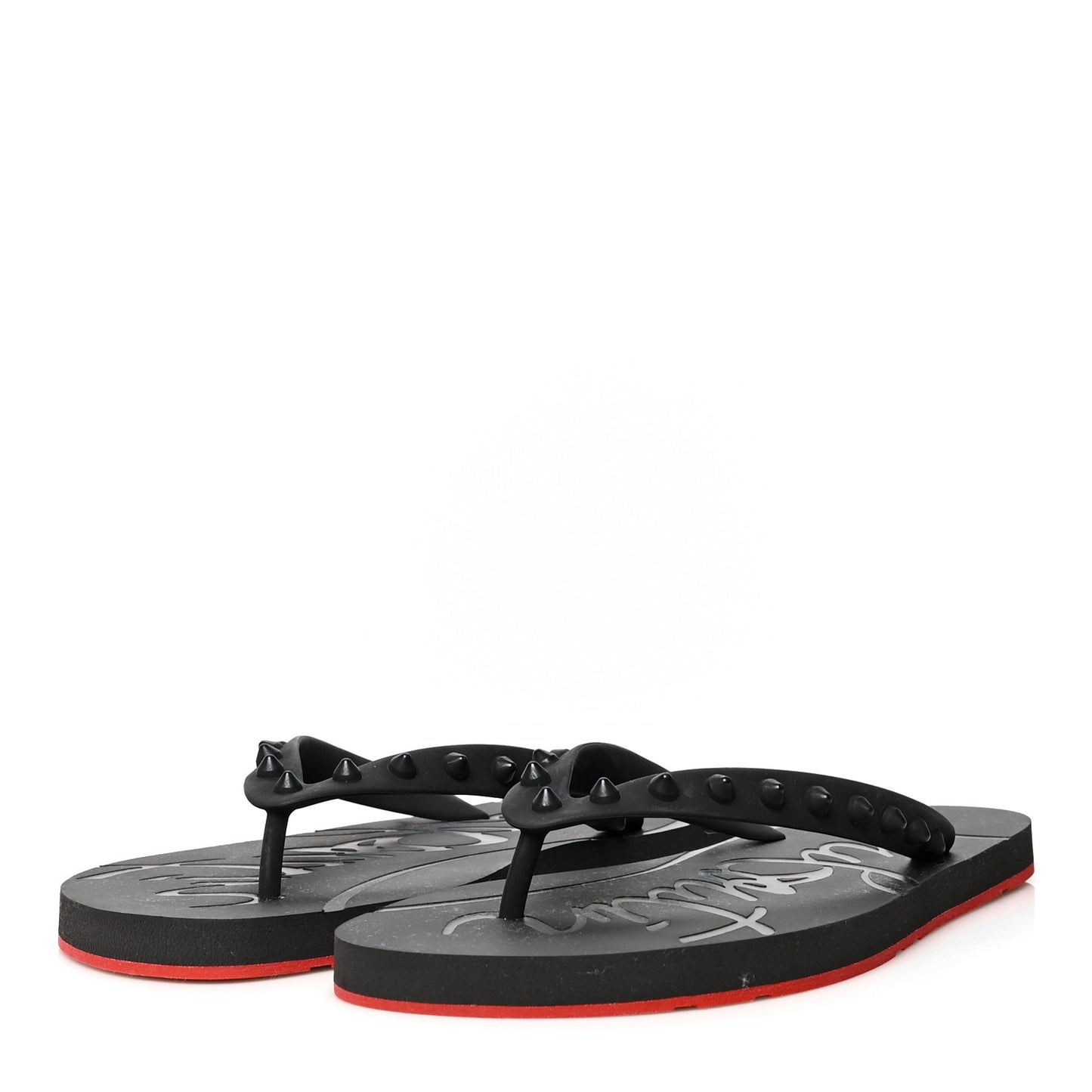 Rubber Spike Loubi Donna Flip Flop 39 Black