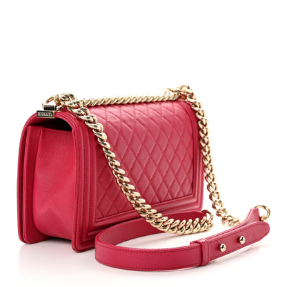 Chanel Caviar Quilted Medium Boy Flap Fuchsia 3 of 14