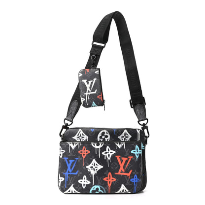 Louis Vuitton Monogram Eclipse LV Graffiti Trio Messenger Multicolor 3 of 11