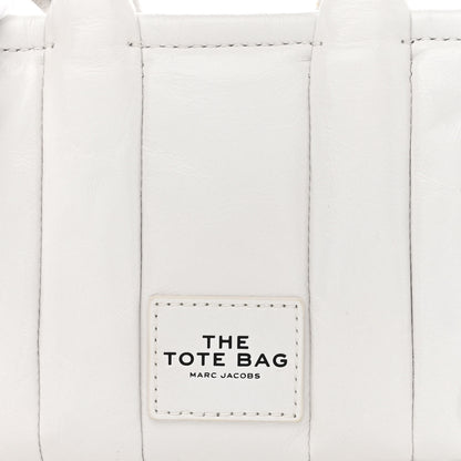 Marc Jacobs Shiny Crinkled Calfskin Mini The Tote Bag White 8 of 10