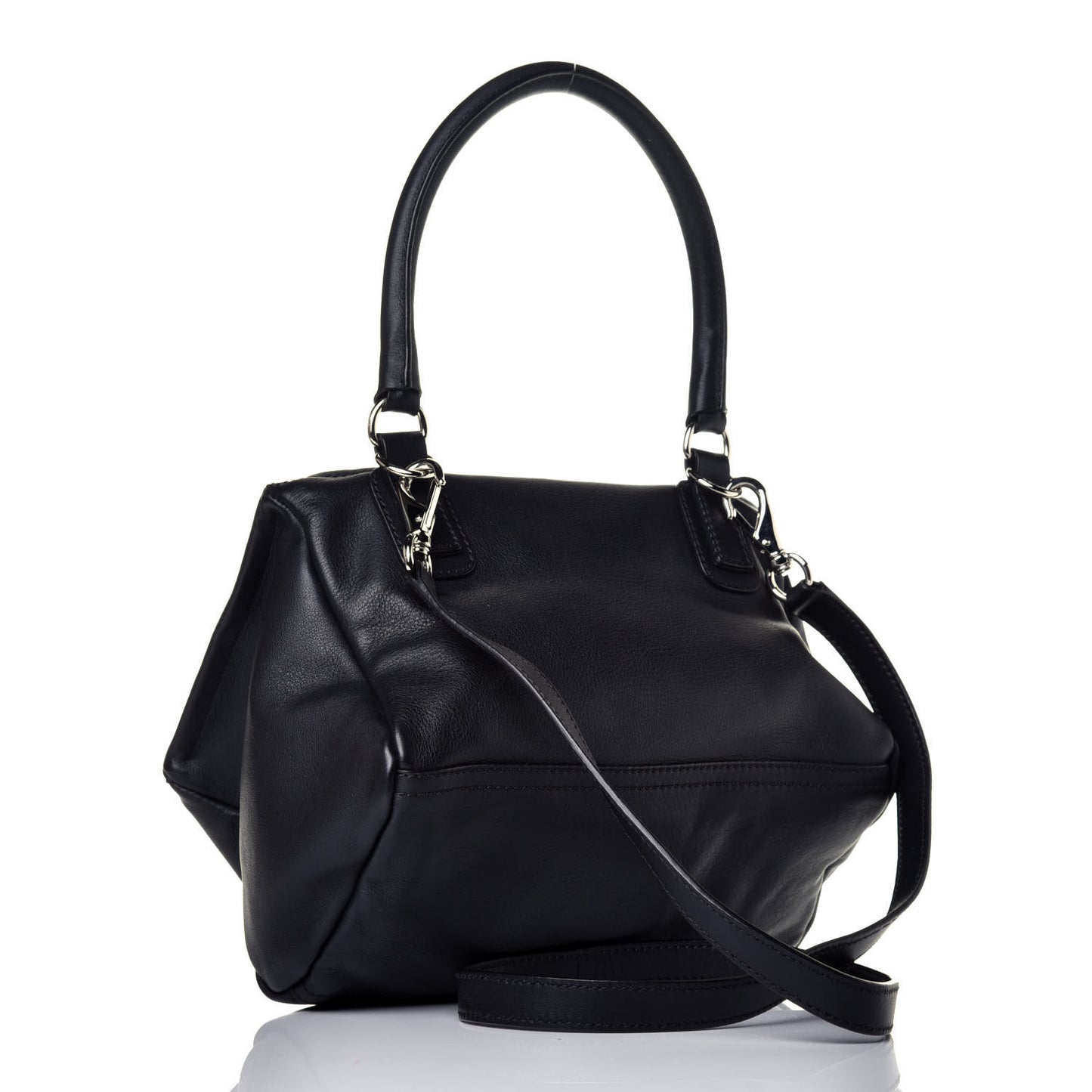 Calfskin Studded Small Pandora Black
