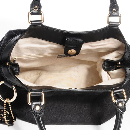 Gucci Monogram Medium Sukey Tote Black 9 of 9