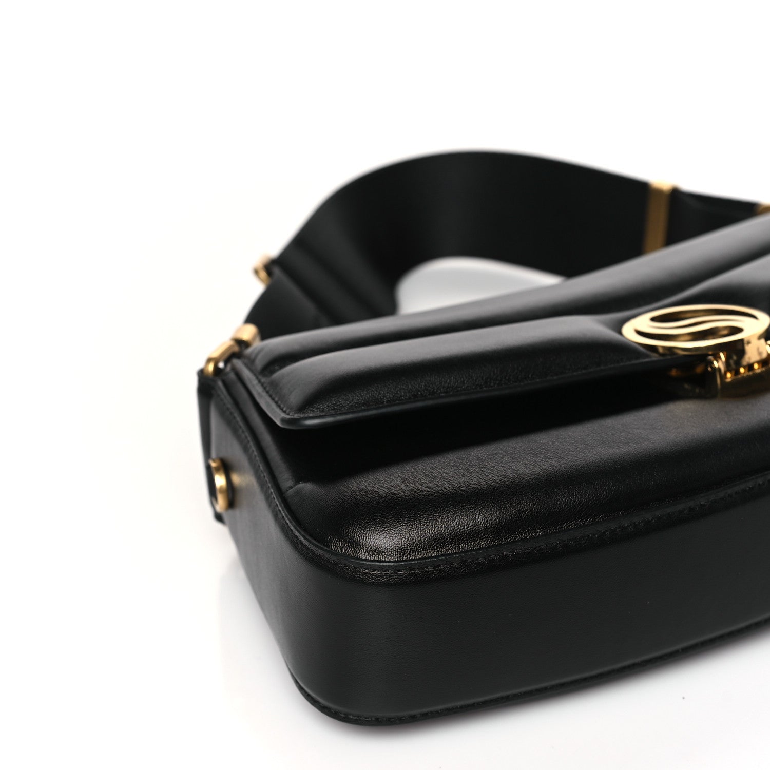 Stella McCartney Eco Alter Nappa Padded S Wave Shoulder Bag Black 7 of 9