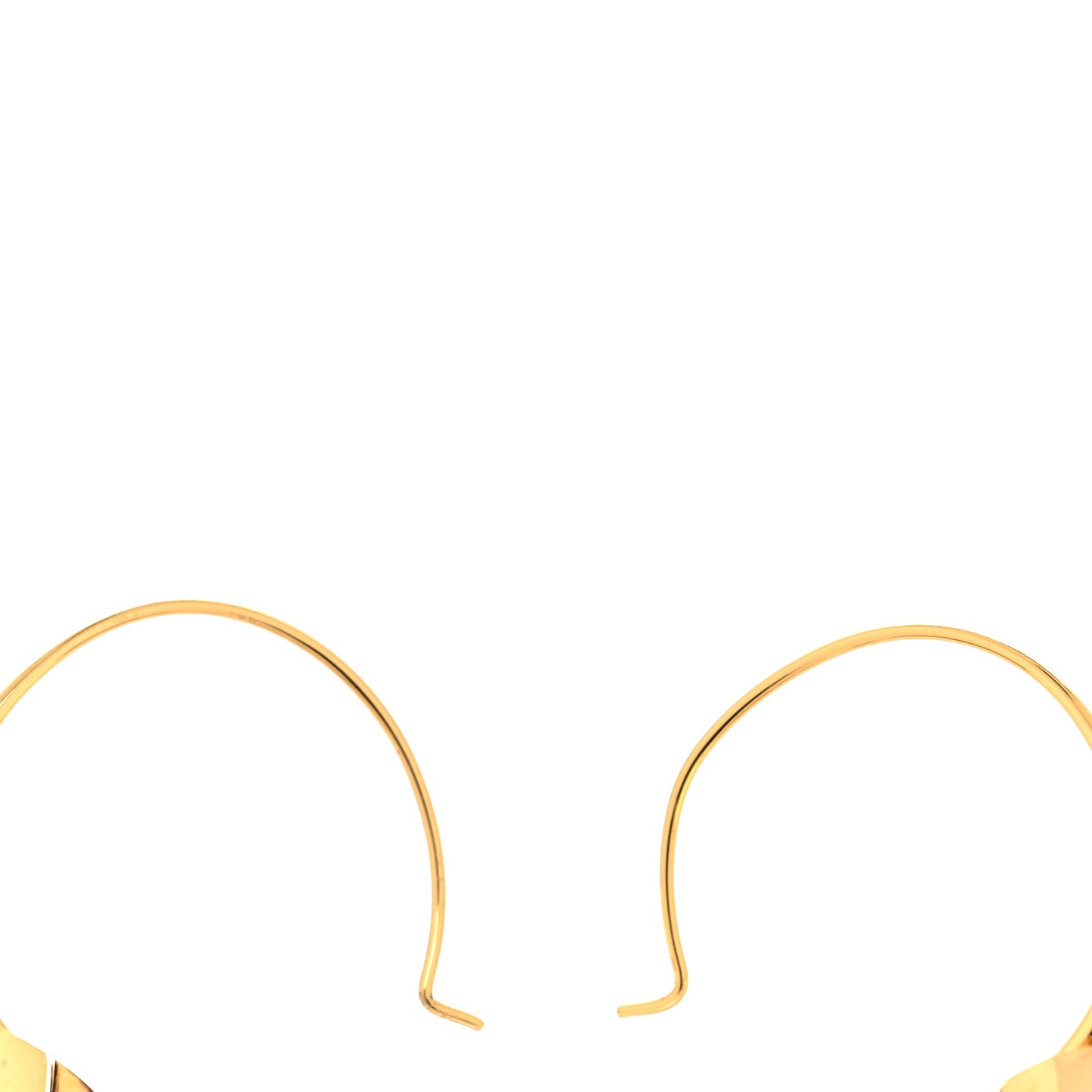 Brass Essential V Hoop Earrings Gold