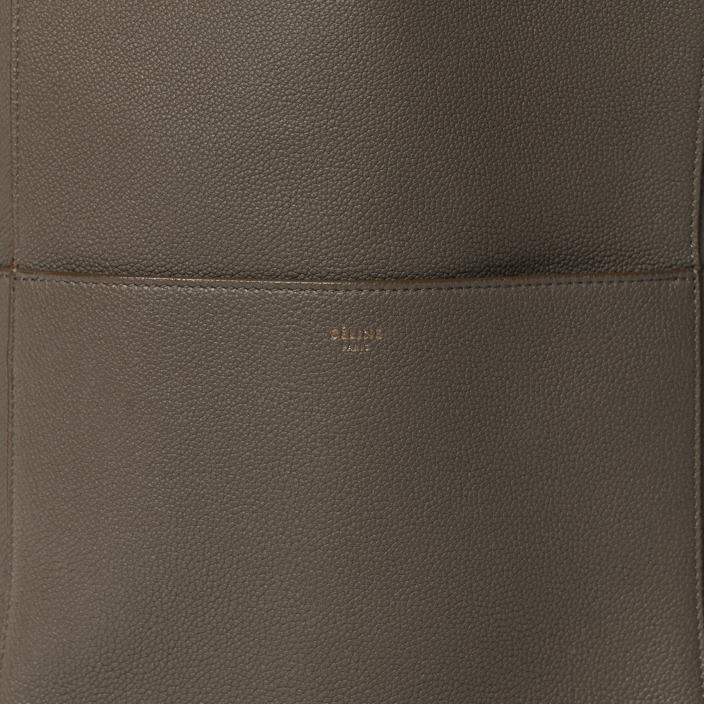 Soft Grained Calfskin Sangle Bucket Bag Taupe