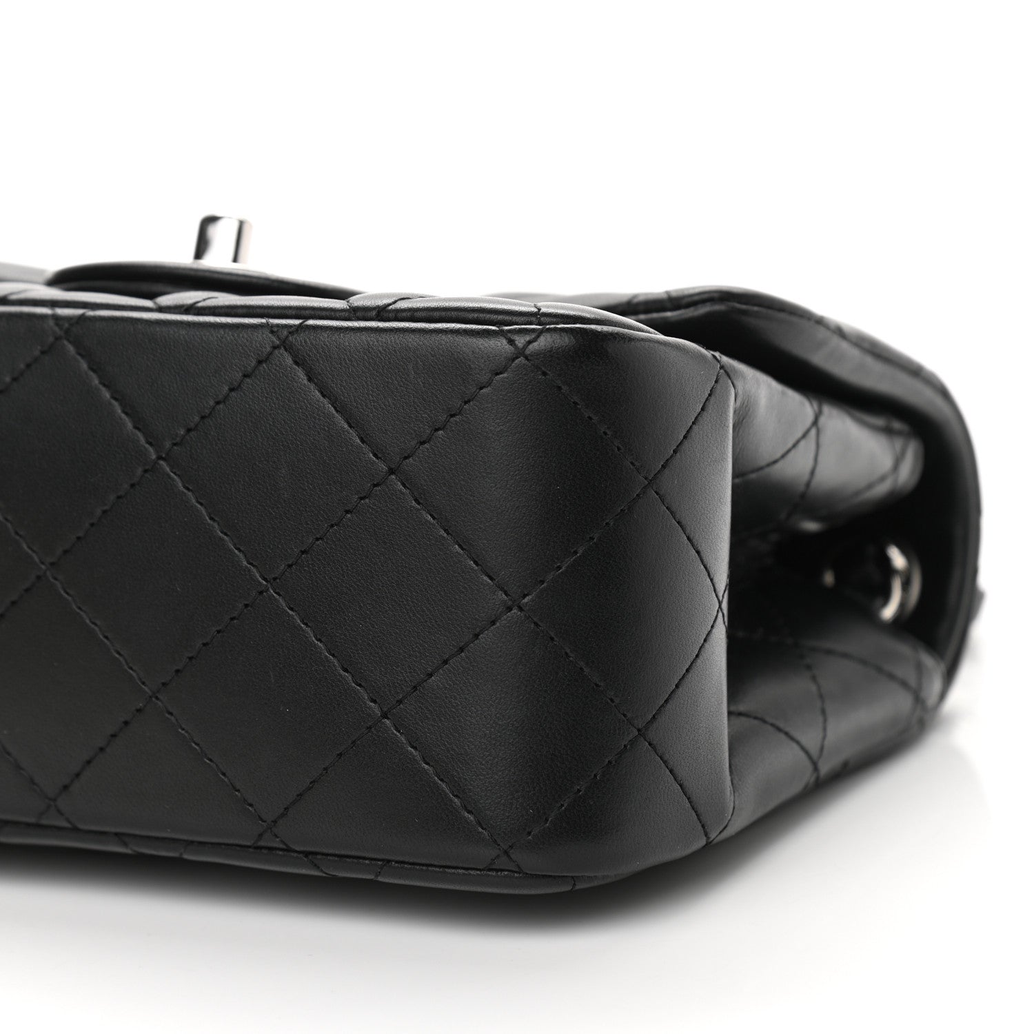 Chanel Lambskin Quilted Mini Square Flap Black 10 of 13