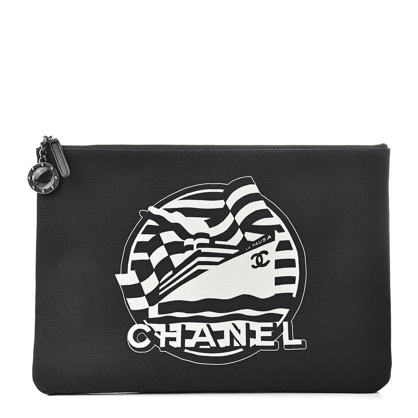 Canvas La Pausa Large Cosmetic Case Black