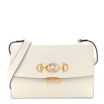 Gucci Grained Calfskin Small Zumi Shoulder Bag Mystic White 1 of 13