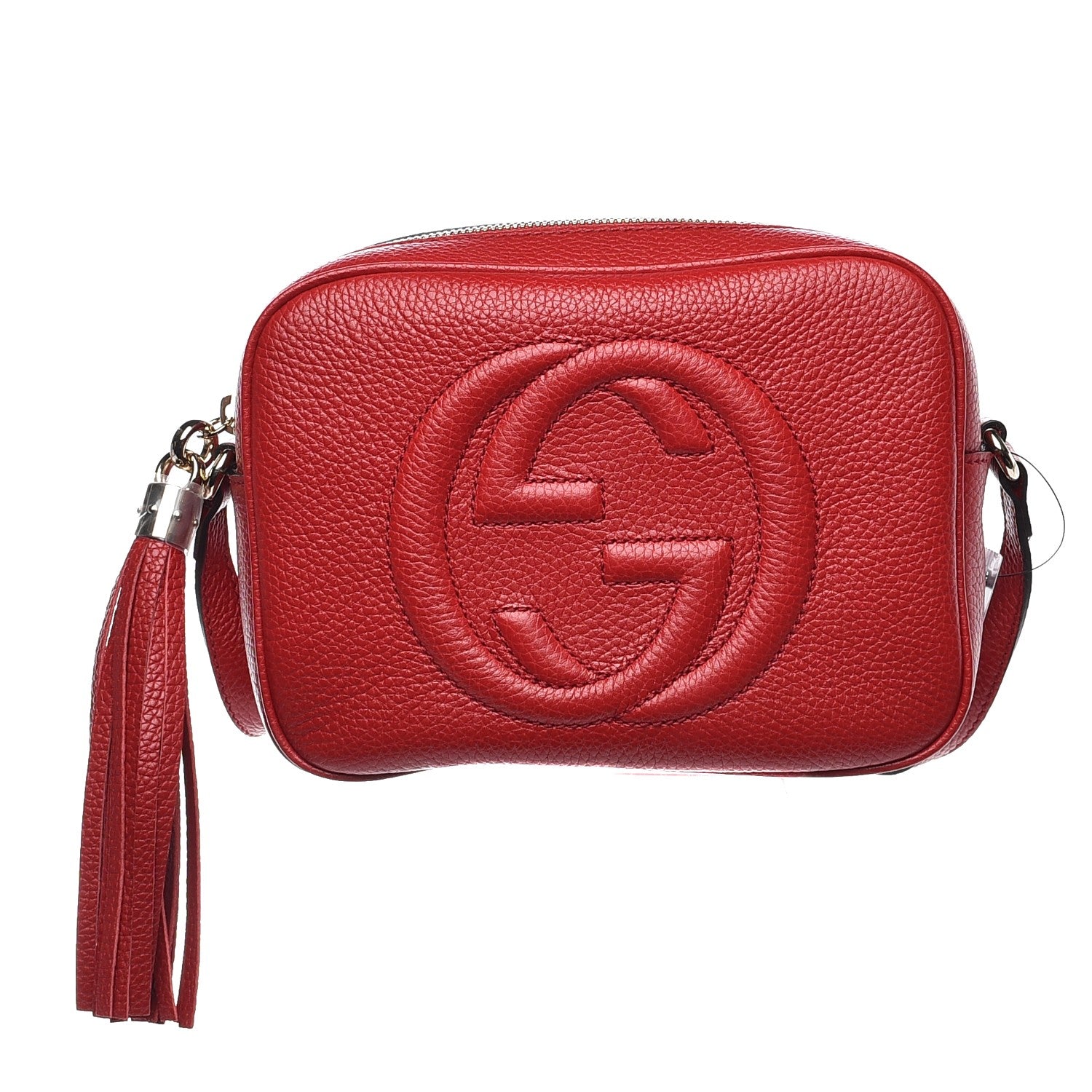 Gucci Pebbled Calfskin Small Soho Disco Bag Vibrant Red 1 of 9