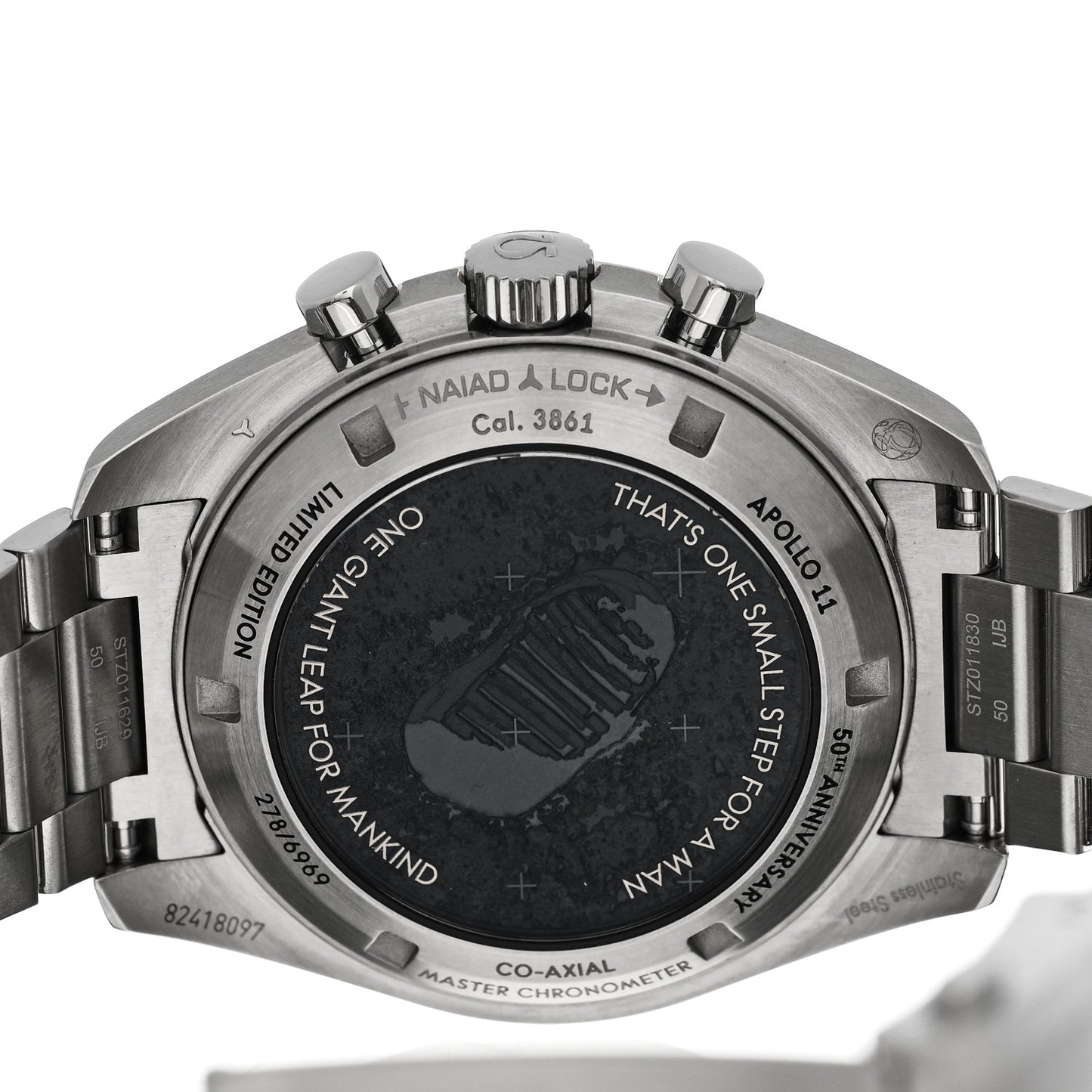 Stainless Steel 42mm Speedmaster Co-Axial Master Chronometer Chronograph Apollo 11 Manual Winding Watch Black 310.20.42.50.01.001