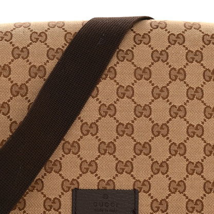 Gucci Monogram Flap Messenger Bag Beige Dark Brown 8 of 11