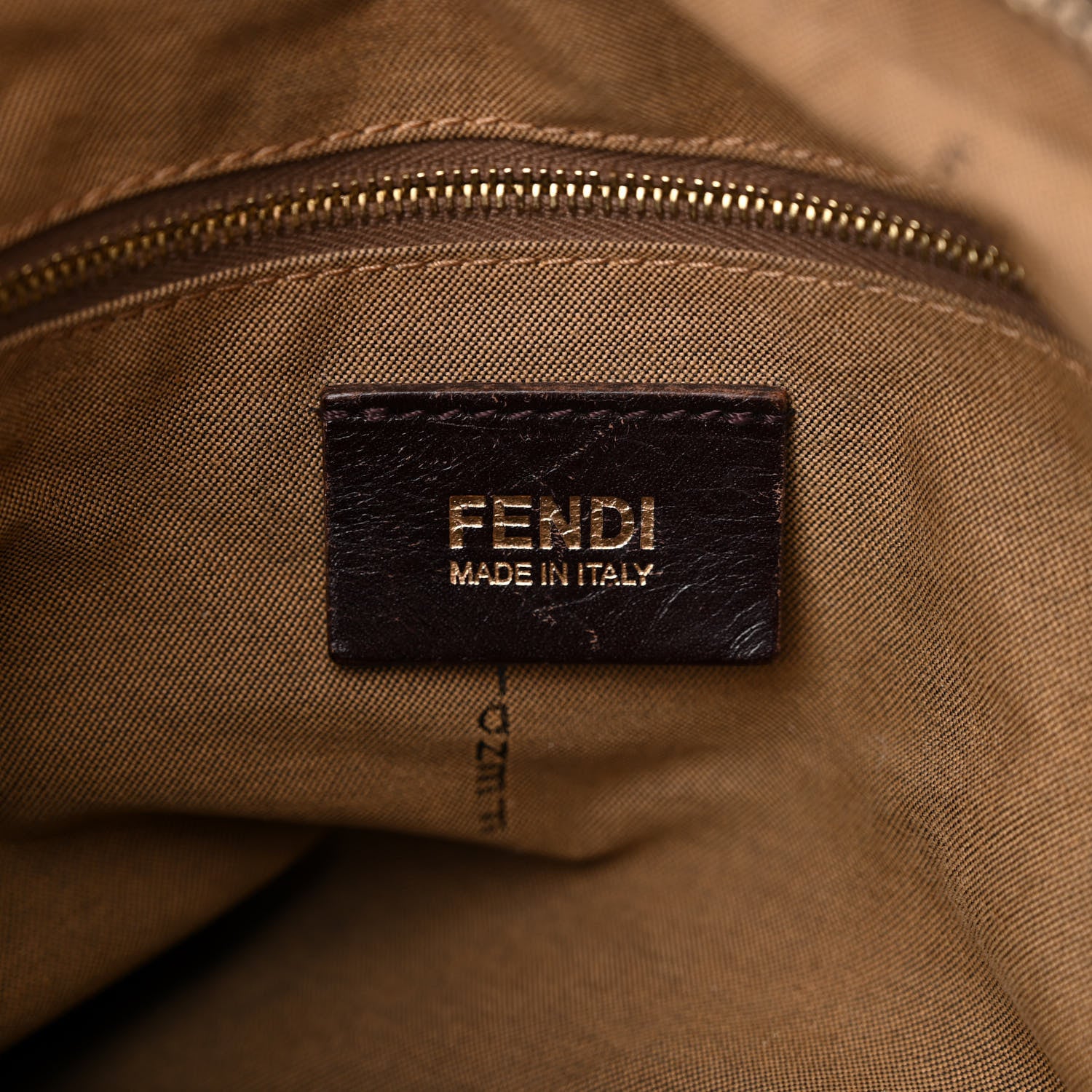 Fendi Zucca Cuoio Lucido Chef Hobo Tobacco Moro 6 of 11