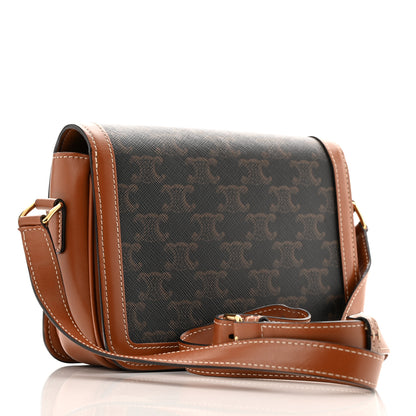 Celine Calfskin Triomphe Canvas Teen Triomphe Bag Tan 3 of 11