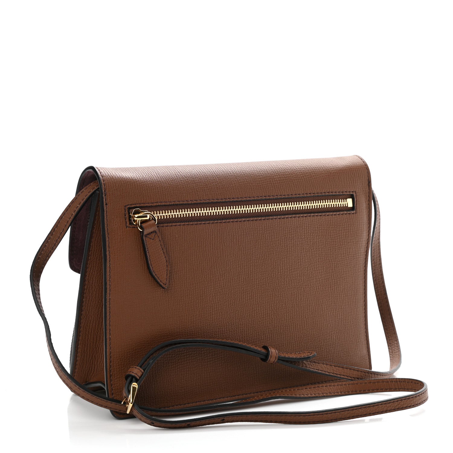 Burberry Derby Calfskin House Check Small Macken Crossbody Bag Tan 3 of 9