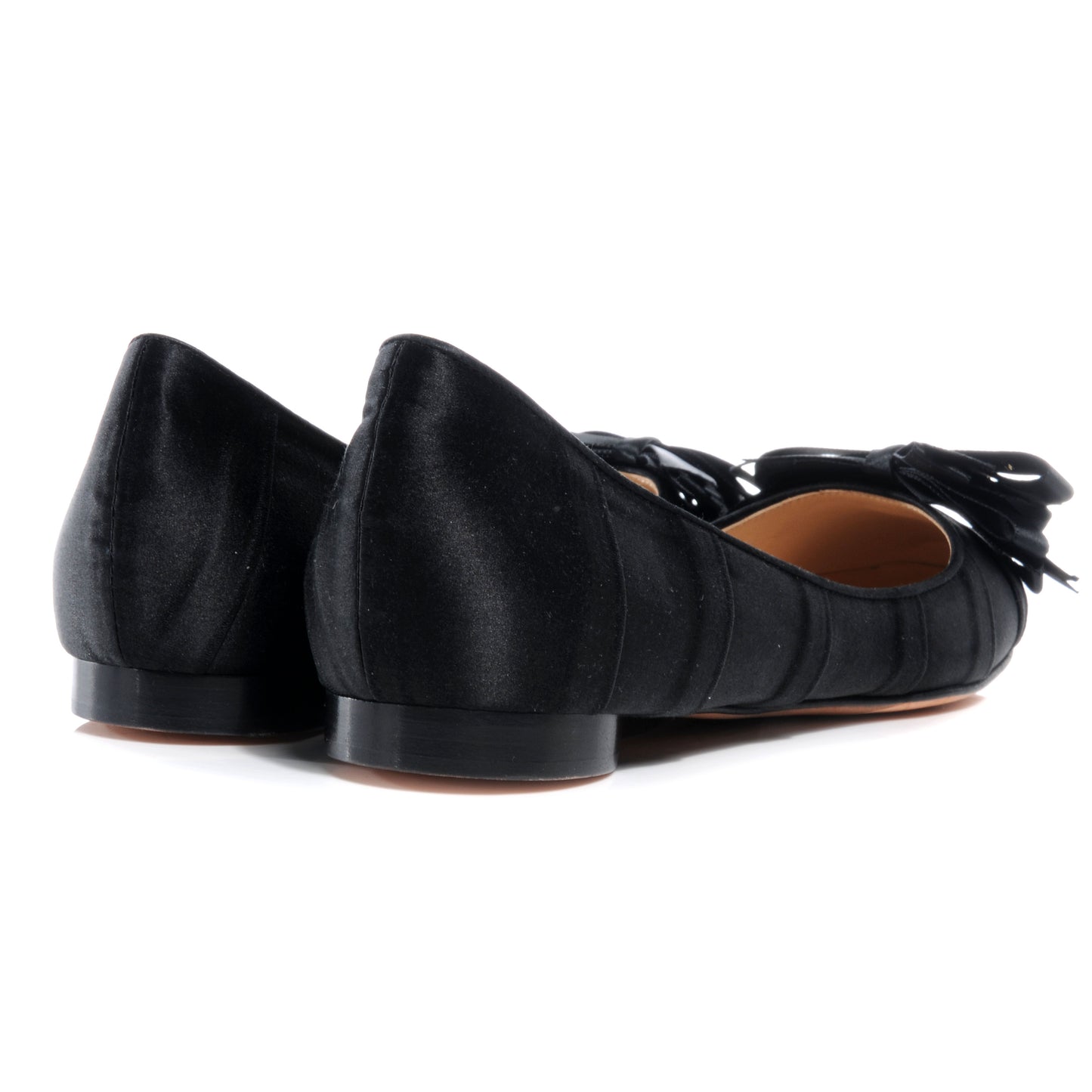 Satin CC Bow Flats 39 Black