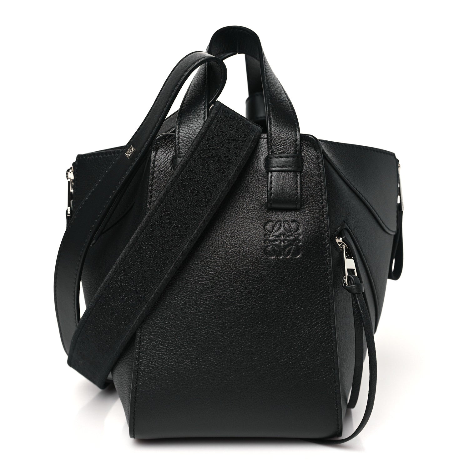 Loewe Soft Grained Calfskin Compact Hammock Shoulder Bag Black 1 of 9