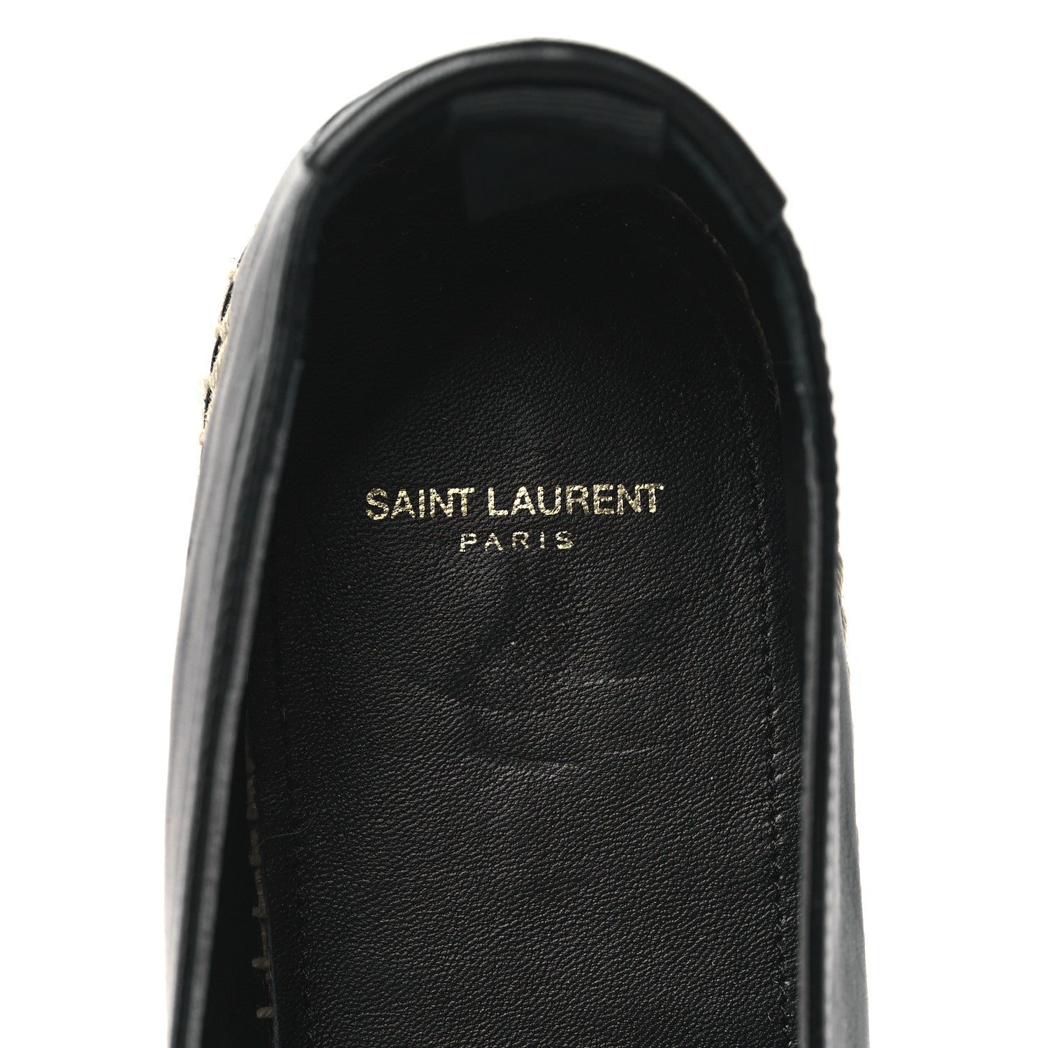 Saint Laurent Lambskin Mens Monogram Espadrilles 45 Black 7 of 9