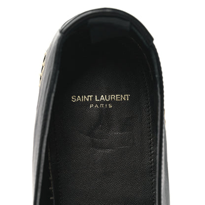 Saint Laurent Lambskin Mens Monogram Espadrilles 45 Black 7 of 9