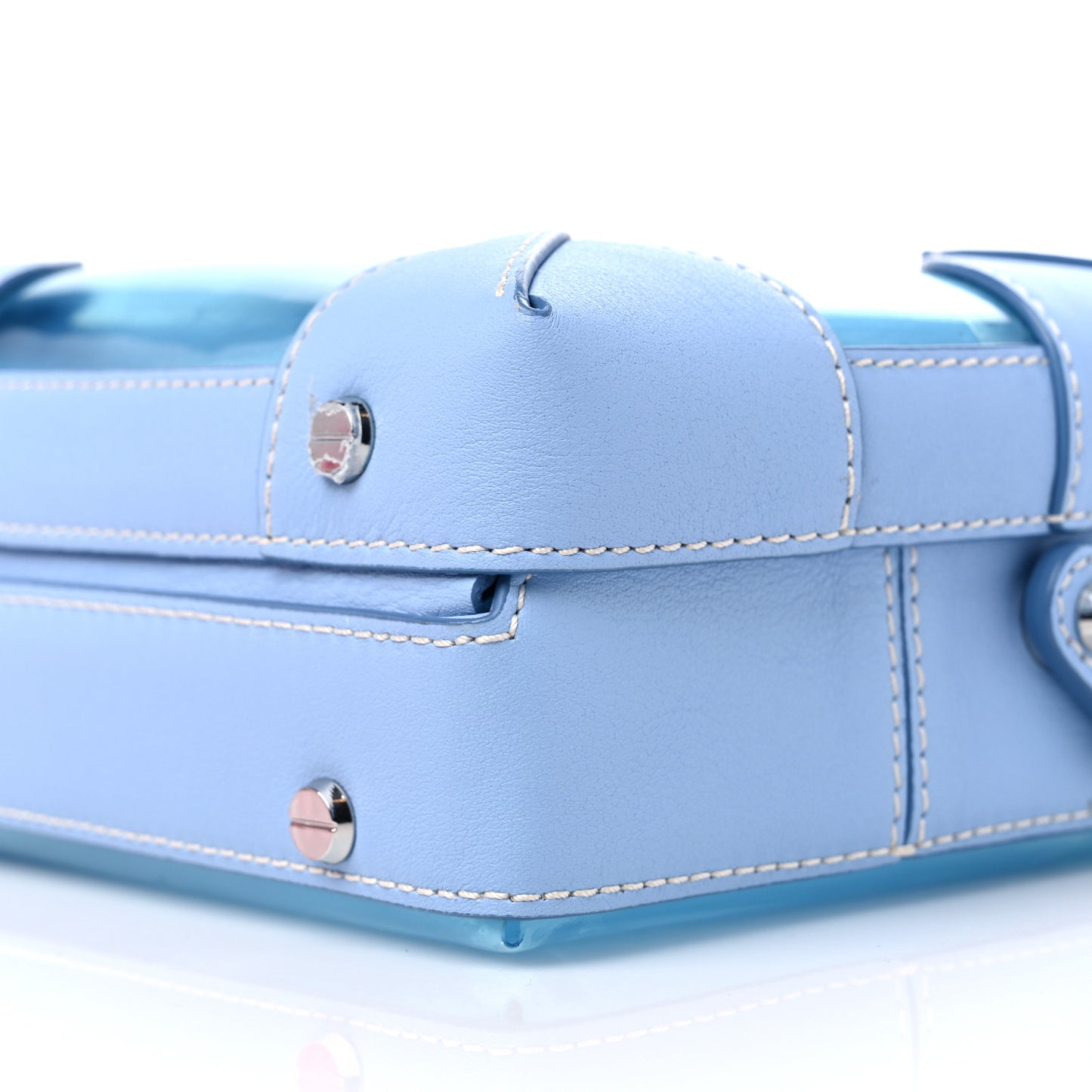 Transparent Small E/W Soft Berlin Crossbody Hologram Blue Bell