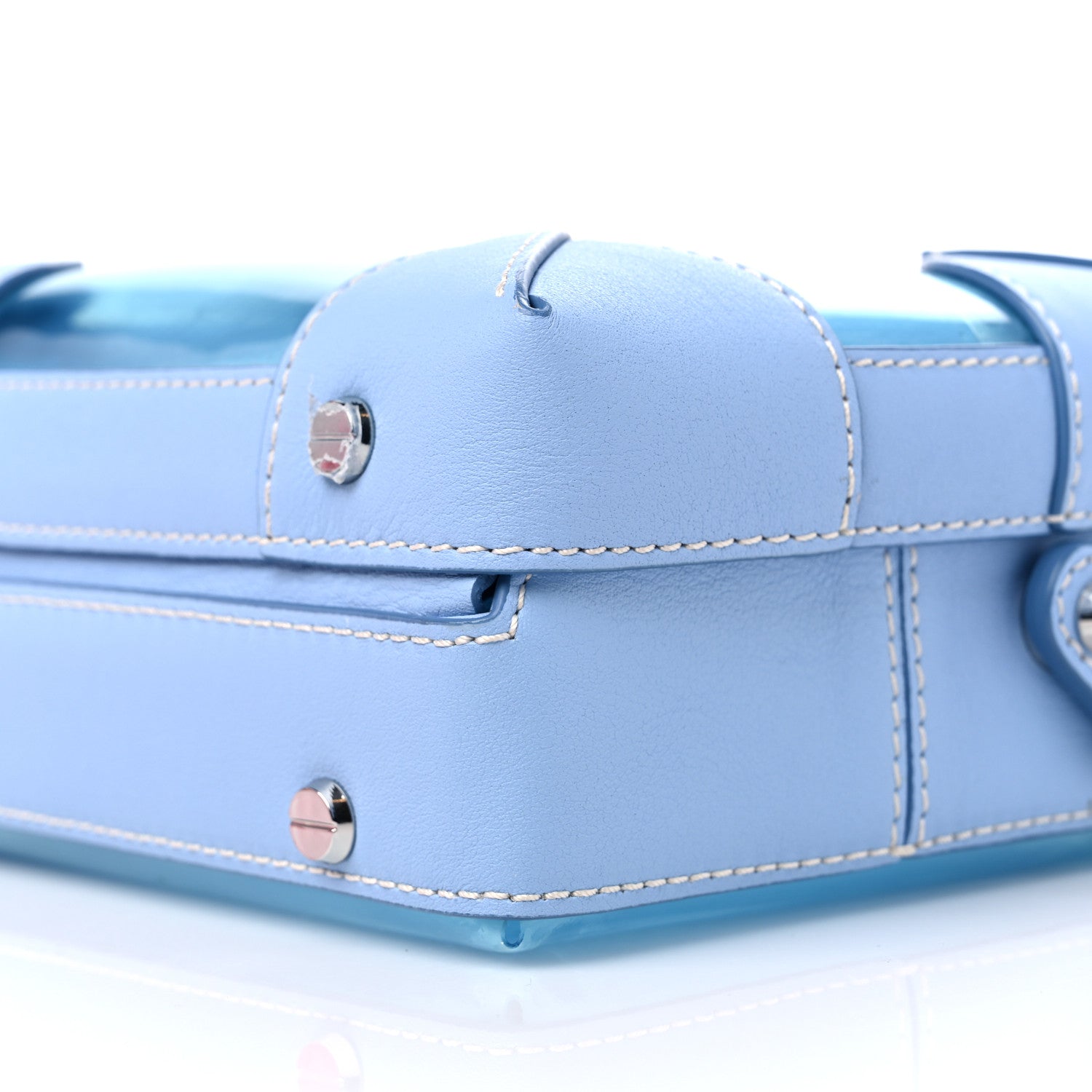 MCM Transparent Small E/W Soft Berlin Crossbody Hologram Blue Bell 12 of 12