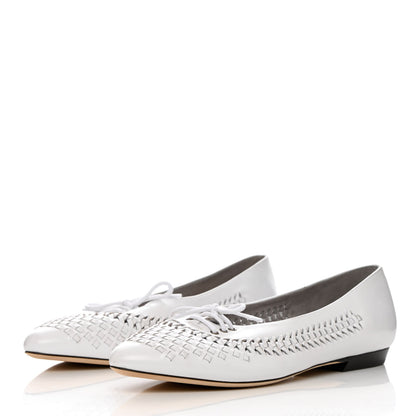 Saint Laurent Calfskin Flats 39 White 3 of 12