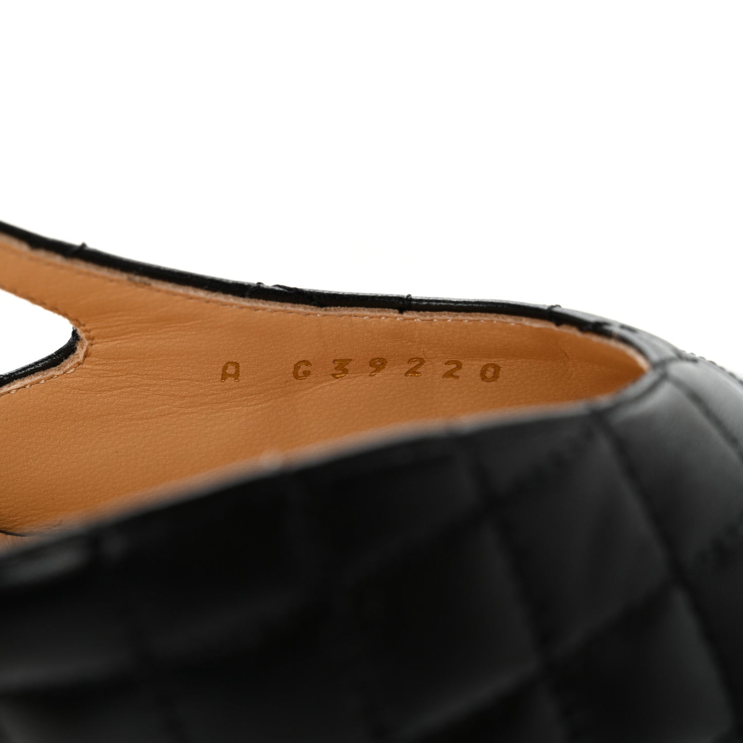 Lambskin Patent Calfskin Quilted Cap Toe CC Slingback Pumps 39.5 Black
